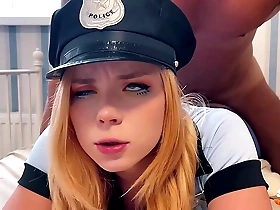 sexy girl arranged surprise and sat on my face in police suit