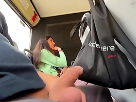 a stranger girl jerked off and sucked my dick in a public bus full of people