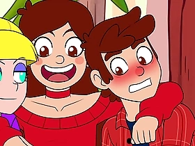 gravity falls parody cartoon porn (part 1): pussy licking and cowgirl dick riding