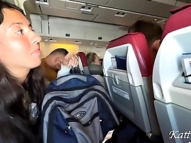 risky extreme public blowjob on plane