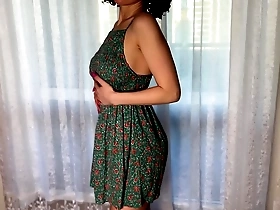solo. a hot girl with african hair in a cute sundress will make your orgasm unforgettable, just look at it!