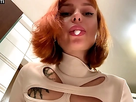 pov spit and toilet pissing with redhead mistress kira