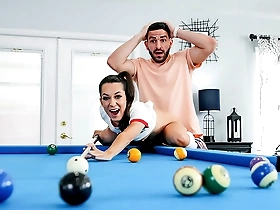 step siblings play pool and whoever wins doesn't have to clean for a month - fuckanytime