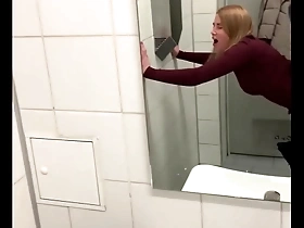 sugarnadya fucks in the airport bathroom right before her flight